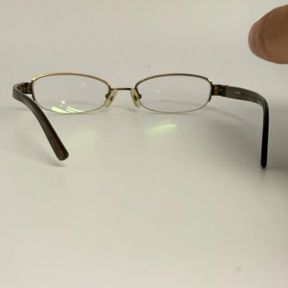 Vera Wang V126 BR Brown Oval Eyeglass Frames 50-18-135 Crystal Accents